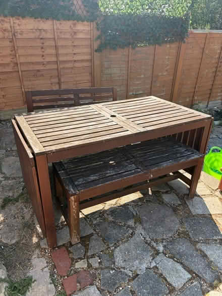 Photo of free Garden table and two benches (Chislehurst BR7) #1