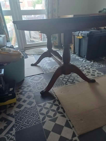 Photo of free Extendable table burgundy colour (Southall) #2