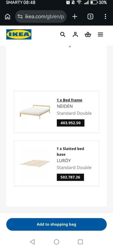 Photo of free Double bed frame with slats (Cornholme, OL14) #3