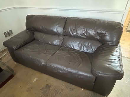 Photo of free Brown Real Leather 3-piece Suite (Longsight, M13) #2