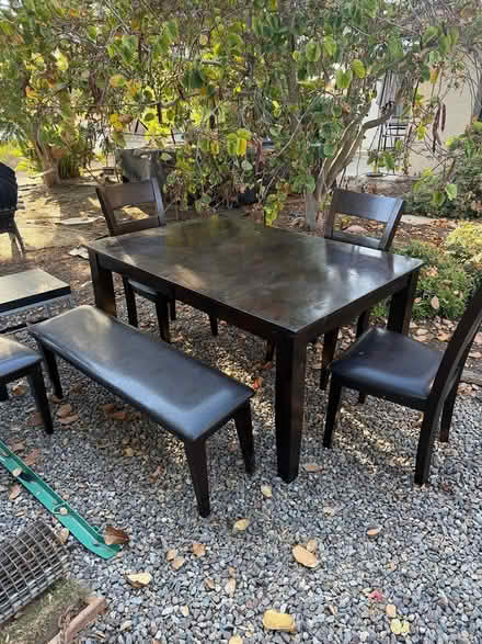 Photo of free Table, chairs, bench (Cardiff) #1