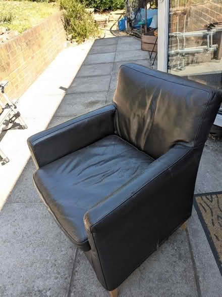 Photo of free Brown leather arm chair (Hollingdean BN1) #2
