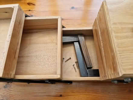 Photo of free Sewing box, wooden cantilever with legs (& screws) (California IP4) #2