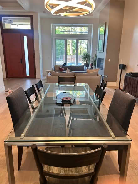 Photo of free 8 person glass dining table (Palo Alto Duveneck area) #1