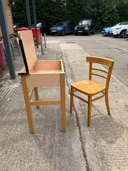Photo of free Wooden school desk and chair (Oxford OX2) #1