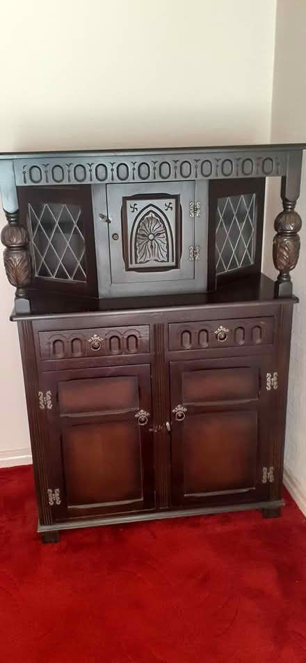 Photo of free Dark wood cabinet (Leeds LS26) #1