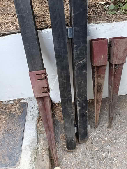 Photo of free Two 7.5cm 1.8m fence posts & spikes (Tufnell Park, N7) #2