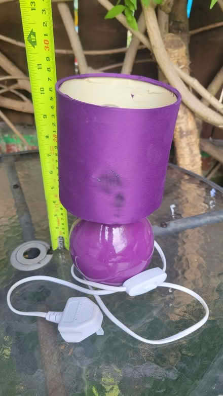 Photo of free Purple/Plum Table Lamp (Northcote Road SW11) #2