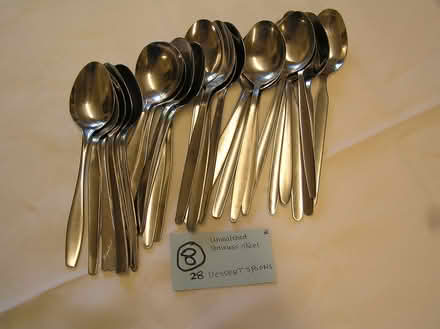 Photo of free 28 unmatched s/steel spoons (West Moors BH22) #1