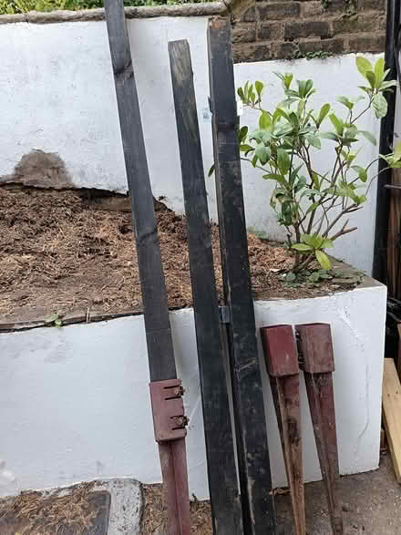 Photo of free Two 7.5cm 1.8m fence posts & spikes (Tufnell Park, N7) #1