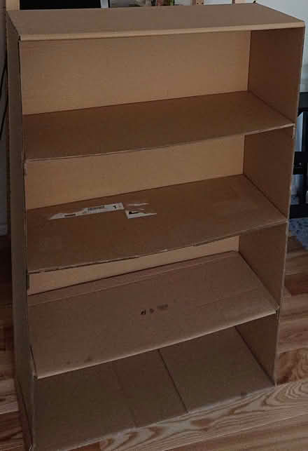 Photo of free 2 cardboard shelves 76x31x120cm (Central Lancaster LA1) #1