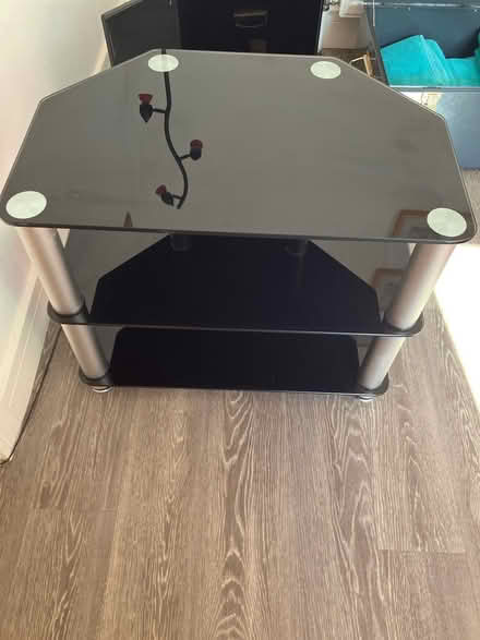 Photo of free Black and silver tv table (Hove BN3) #1