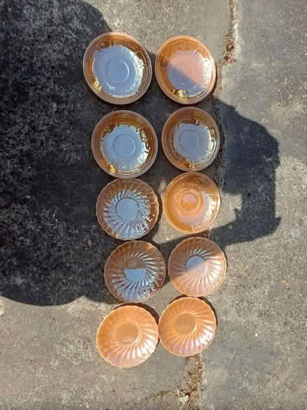 Photo of free Irredescent tea cup saucers (Southall) #3