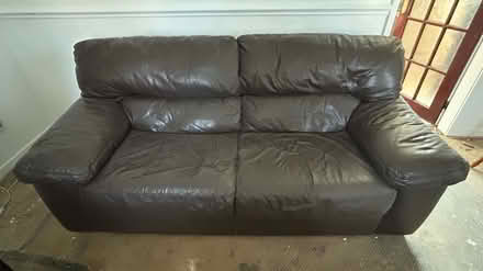 Photo of free Brown Real Leather 3-piece Suite (Longsight, M13) #1
