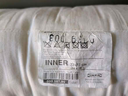 Photo of free IKEA 72cm by 72cm inner cushion (Old Road OX3) #2