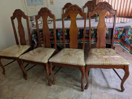 Photo of free Set of 4 solid wood chairs & table (West Orange, NJ) #1