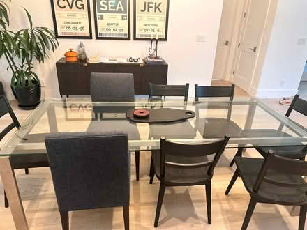 Photo of free 8 person glass dining table (Palo Alto Duveneck area) #3
