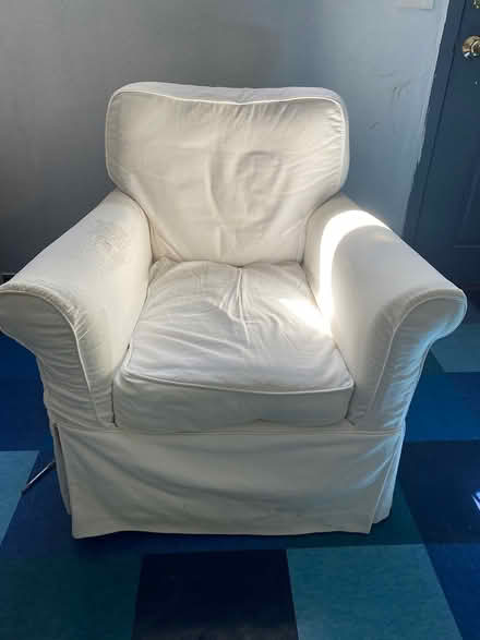 Photo of free Crate & Barrel upholstered chair (West Seattle near High Point) #1
