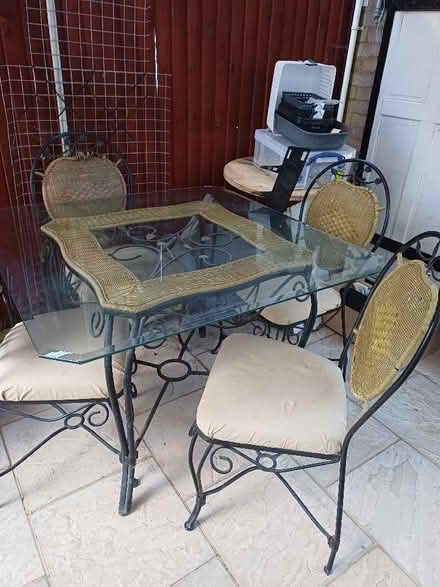 Photo of free Wrought iron table & chairs (Haylands Way MK41) #3