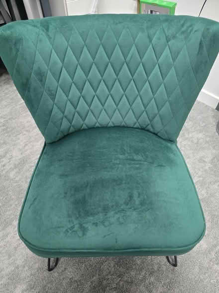 Photo of free Two matching velvet green armchairs (New Cavendish Street, W1W) #3