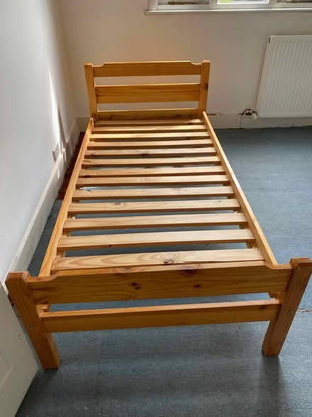 Photo of free Single bed frame. (Merton Park SW19) #1