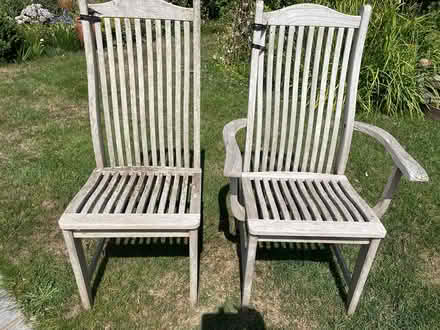 Photo of free Two garden teak chairs (Birdham) #1