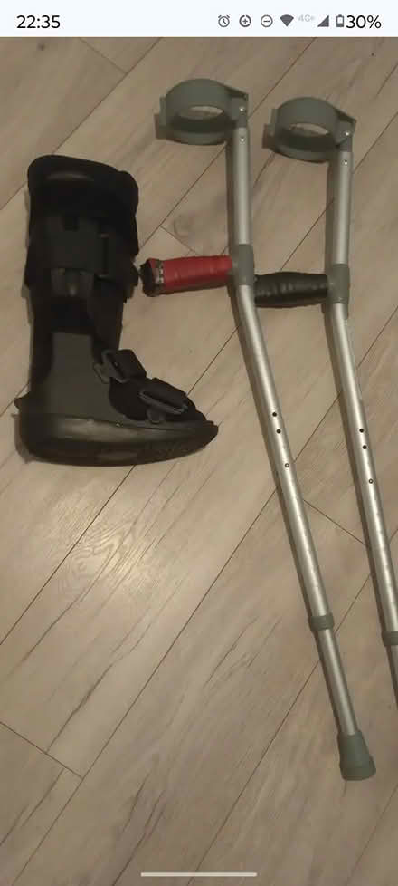 Photo of free Crutches and surgical boot (Maryborough Hill, Douglas) #1
