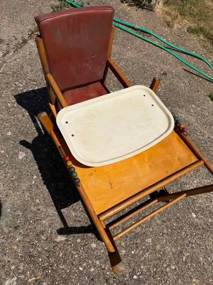 Photo of free Vintage wooden highchair (Shirley, Croydon CR0) #4