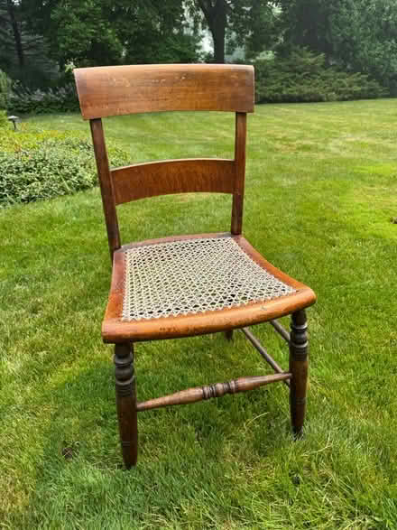 Photo of free Antique wooden chair beautiful wood (3 houses E of Sheridan Rd) #2