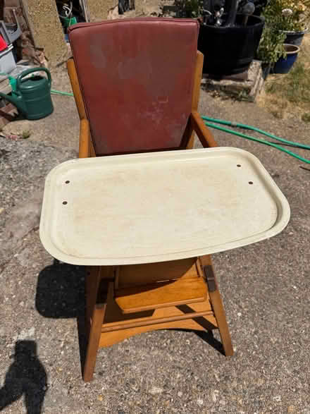 Photo of free Vintage wooden highchair (Shirley, Croydon CR0) #2