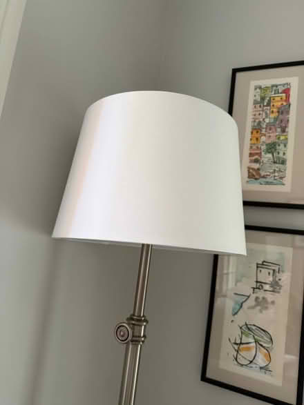 Photo of free 2 - 10” High Linen Drum Lampshades (North Cleveland Park) #2