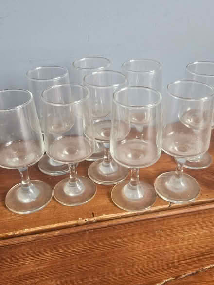 Photo of free Set of 9 sherry, liqueur glasses (Caldecott OX14) #1