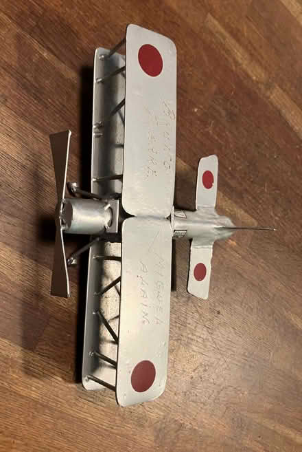 Photo of free Hand-crafted model of a bi- plane (Weston Park BA1) #1