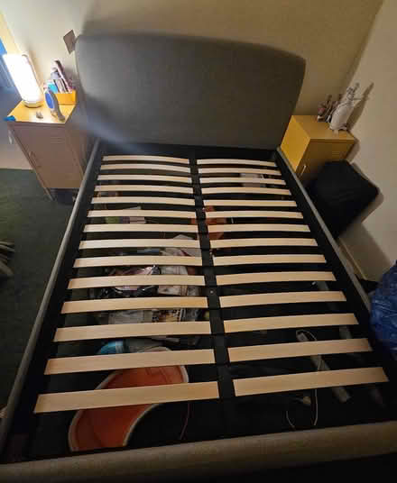 Photo of free Upholstered king size bed frame (Eh13) #2