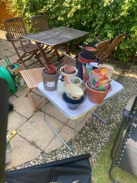Photo of free Two benches and outside table and 4 chairs lots of garden t, (East Mains G74) #2