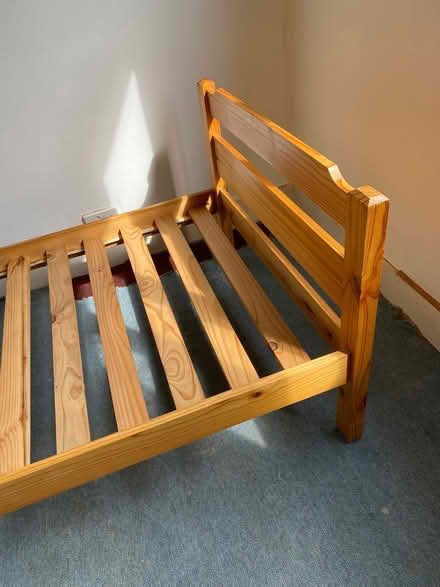Photo of free Single bed frame. (Merton Park SW19) #2