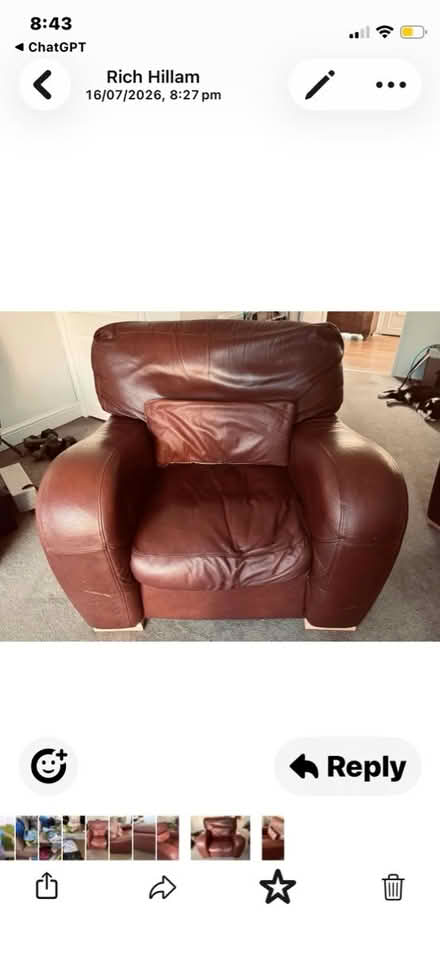 Photo of free German Leather Klaussner Chairs (Gl52 6yb) #2
