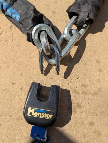Photo of free Motorcycle chain and lock (Oxford OX3) #1