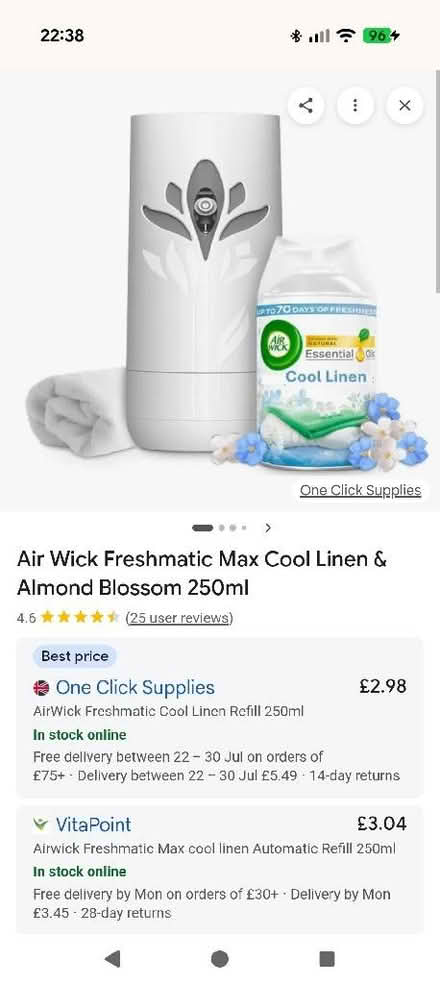 Photo of airwick freshmatic machine only (Gateacre L25) #1
