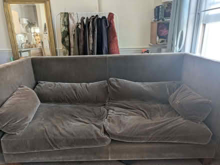 Photo of free Velvet sofa (Worthing BN11) #2