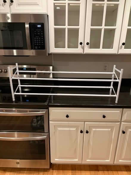 Photo of free Expandable 2-Tier Metal Shoe Rack (Belmont, MA) #2