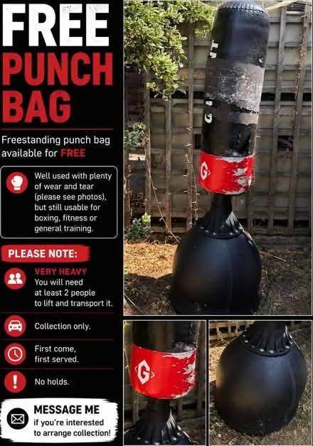 Photo of free Free Freestanding Punch Bag (Rainham RM13) #1