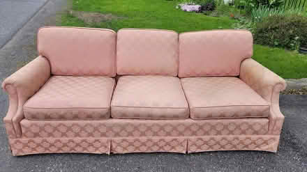 Photo of free Vintage pink damask sofa (Nepean) #1