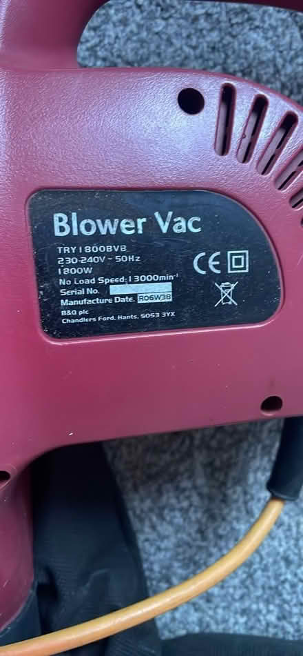 Photo of free Leaf blower (Maldon CM9) #3