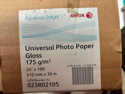 Photo of free Unopened 30m roll gloss photo paper (Exwick EX4 2) #1