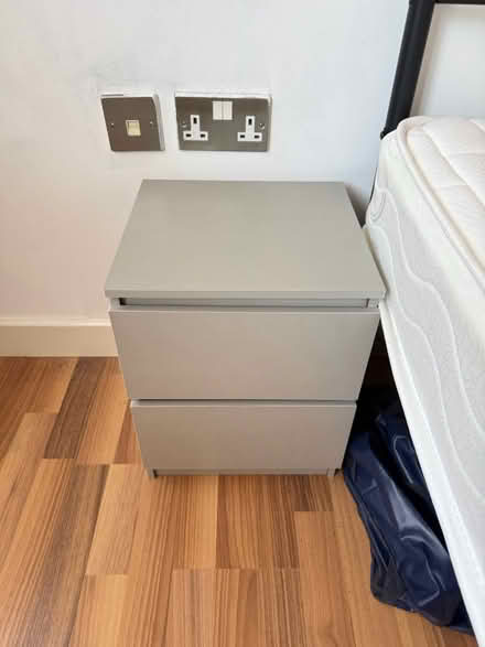 Photo of free Grey Bedside drawers (LE1) #1