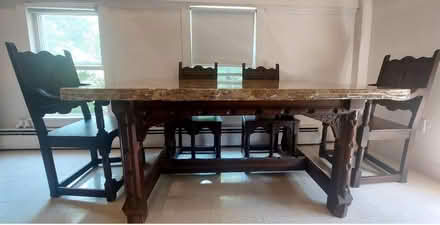 Photo of free Vintage Wood Dining Table Set (Arlington MA) #2