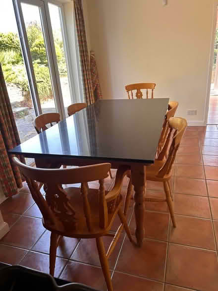 Photo of free Granite topped dining table and chairs (Apperknowle S18) #1