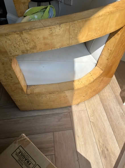Photo of free Wooden and leather club chair (Bromley BR2) #2