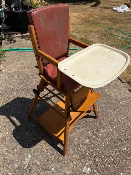 Photo of free Vintage wooden highchair (Shirley, Croydon CR0) #1